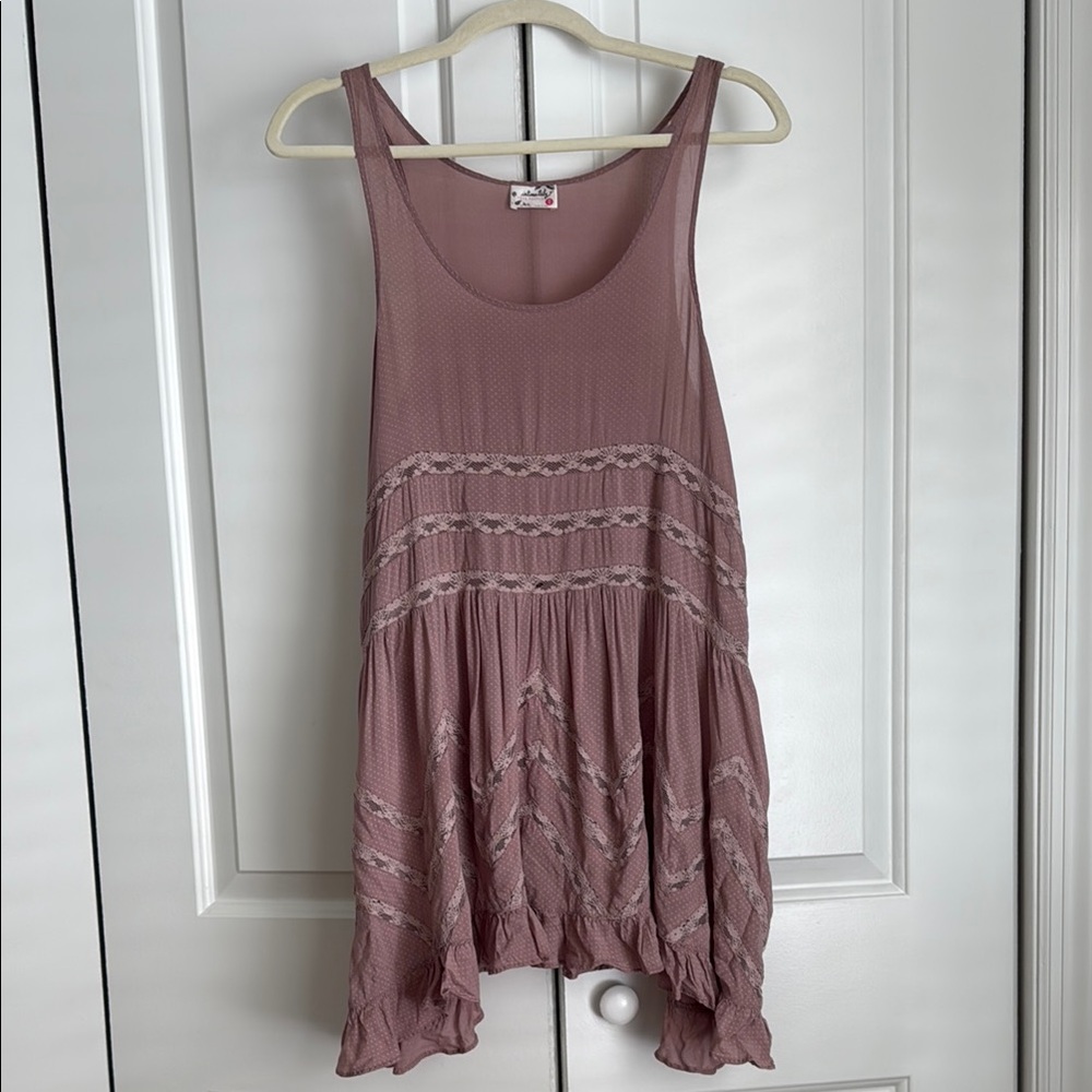 Free People Voile And Lace Trapeze Slip Dress